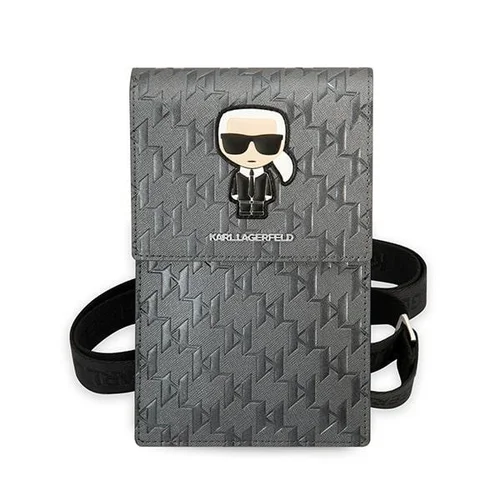Karl Lagerfeld Monogram Ikonik Patch sidabrinis krepšys image 2