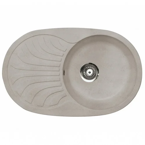 AQUALINE Venera Plus 36S1300 akmens plautuvė 78x50 cm Smėlio spalvos image 1