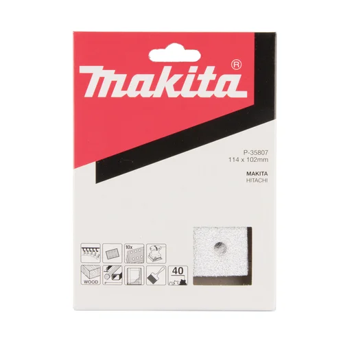Makita P-35807 šlifavimo popierius 114x102 mm K40, 10 vnt. image 3