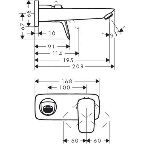 Hansgrohe potinkinis maišytuvas praustuvui Logis 71220000 image 2