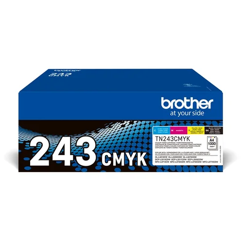 Brother TN-243CMYK originali tonerio kasetė, 4 spalvų image 1