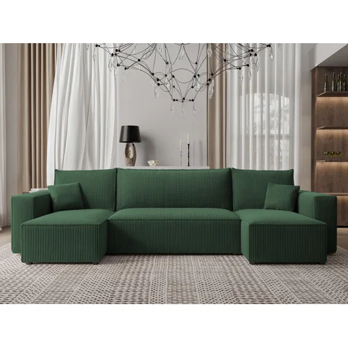 Kampinė sofa-lova PARIS U Poso 14, žalia image 2