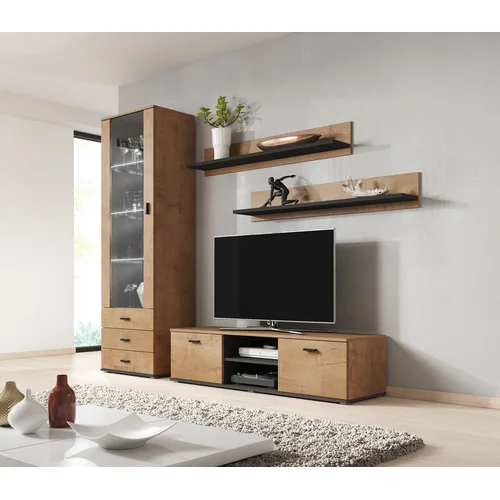 Cama SOHO 140 televizoriaus stovas, Lefkas ąžuolas / juoda image 3