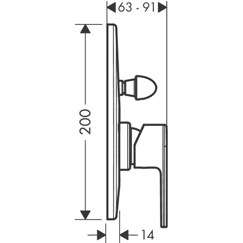 Potinkinis vonios maišytuvas Hansgrohe Vernis Shape, 71458000 image 3