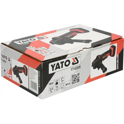 Yato Kampinis šlifuoklis akumuliatorinis 18V 2Ah 125mm M14 10000 aps/min image 3