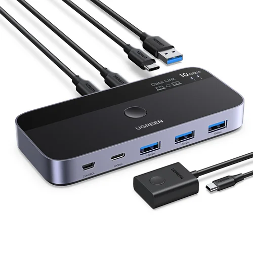 Ugreen USB-C jungiklis 10 Gb/s, pilkas image 1