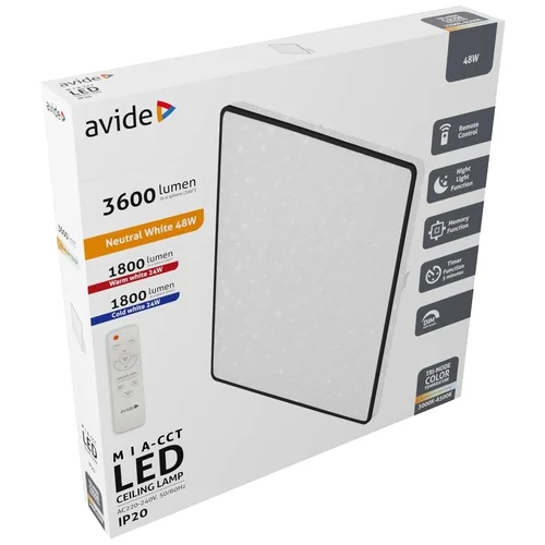 AVIDE Mia-CCT Starry 48W LED lubinis šviestuvas su pulteliu image 2