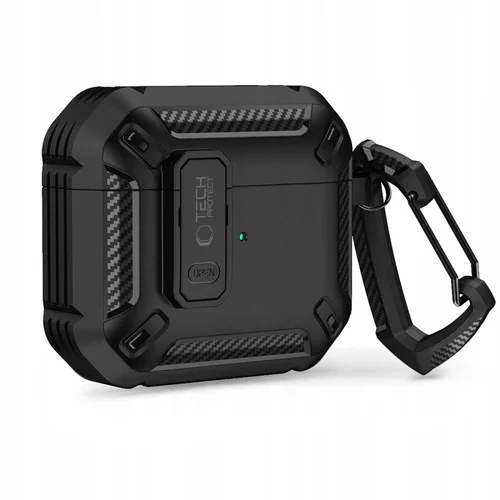 Tech-Protect X-Carbo dėklas AirPods Pro 1/2, juodas image 3