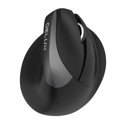 Delux M618 Mini juoda vertikali pelė image 2