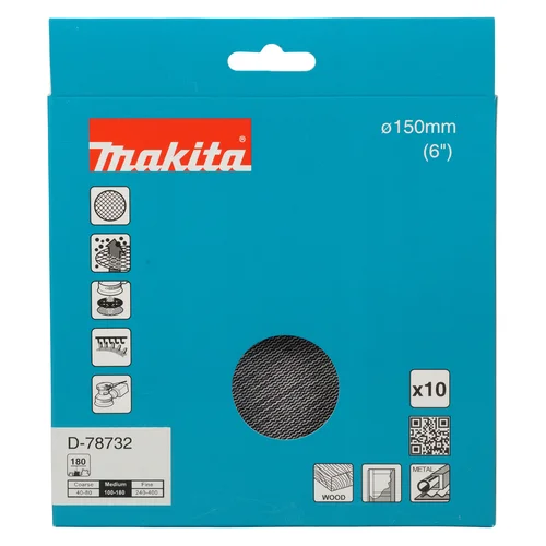 Makita D-78732 šlifavimo tinklelis, 150 mm, A180 image 2
