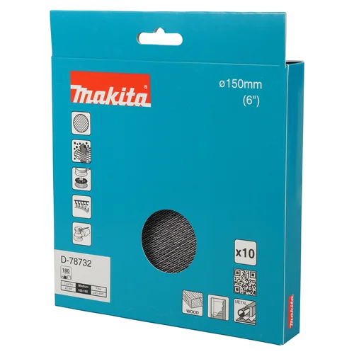 Makita D-78732 šlifavimo tinklelis, 150 mm, A180 image 3