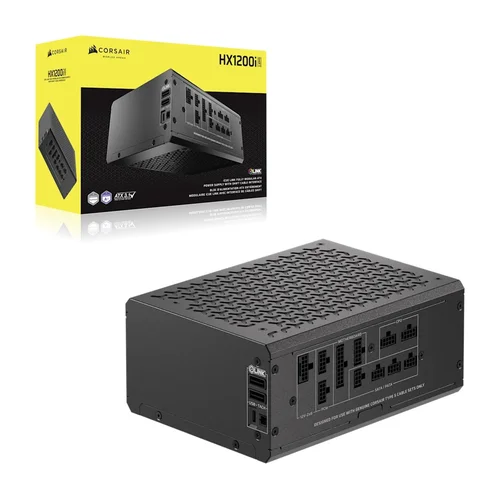 Corsair HX1200i 1200 W maitinimo šaltinis, juodas image 2