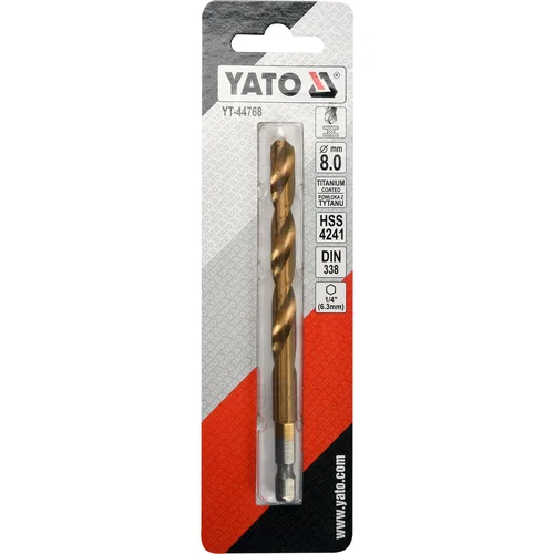 YATO YT-44768 grąžtas metalui 8 mm HSS-TiN image 3