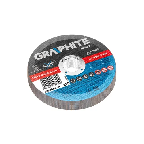 GRAPHITE 41 A60-T-BF 115 x 1,0 x 22,2 mm diskas image 2