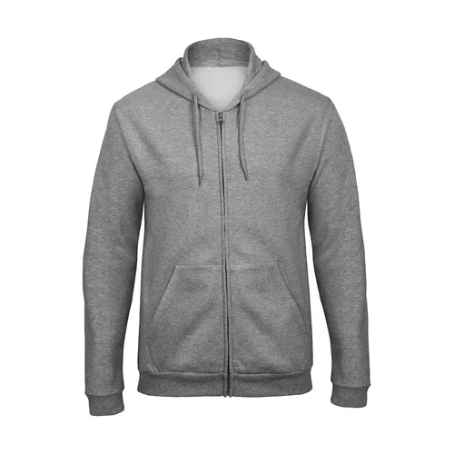B&C WUI25 užsegamas džemperis su gobtuvu - S, Heather Grey image 3