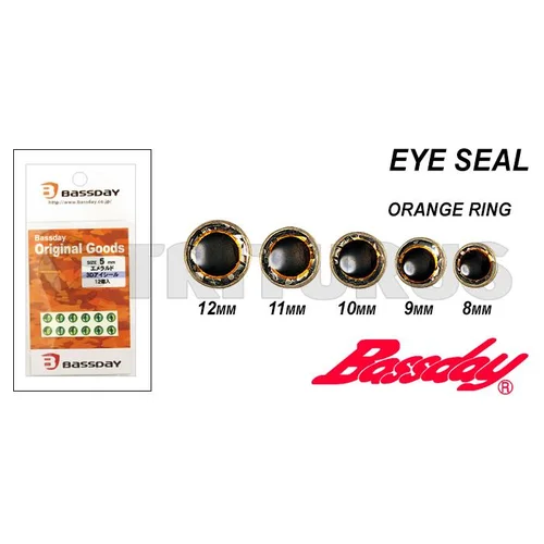 Bassday Eye Seal 7 mm, raudonos, 10 vnt. image 3