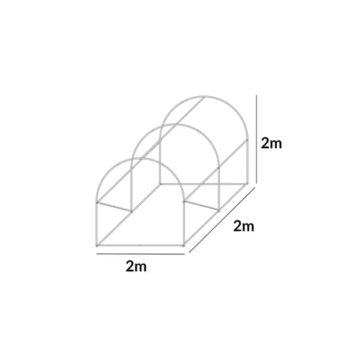 Armuota šiltnamio plėvelė 2x2 m Žalia image 3