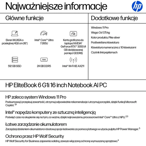 HP EliteBook 6 G1i Ultra 7 265U 16 col. 24 GB image 2