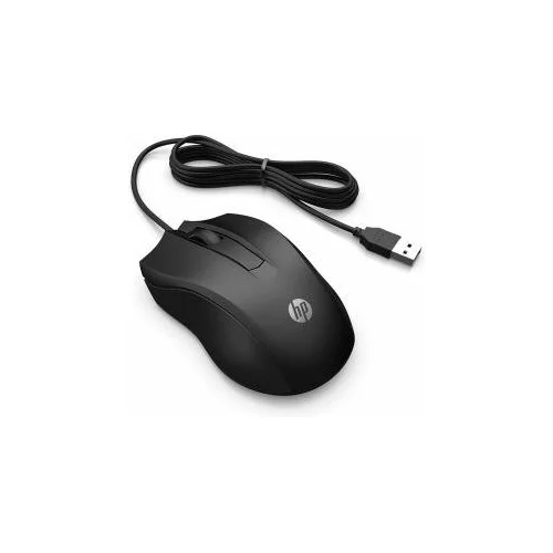HP 100 Wired laidinė pelė USB/PS/2, Juoda image 1