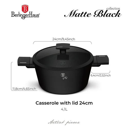 Berlinger Haus Mate Black BH/8188N puodas 24 cm, 4,1 l image 3