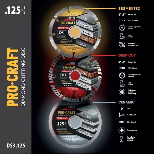 ProCraft DS3.125 Deimantinių diskų rinkinys image 2