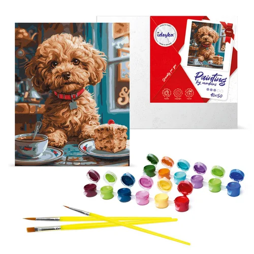 Tapymo pagal skaičius rinkinys „Maltipoo kavinėje“ 40 × 50 AP0041 image 1