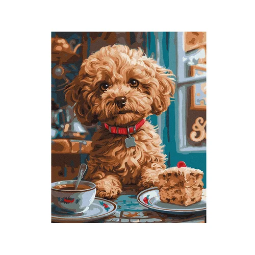 Tapymo pagal skaičius rinkinys „Maltipoo kavinėje“ 40 × 50 AP0041 image 3