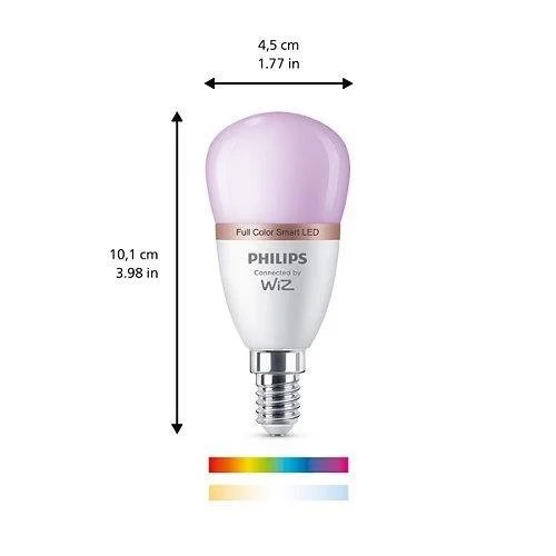 Philips Wiz LED Lemputė P45 E14 4.9W 470LM RGBTW WIFI image 2