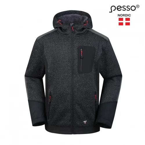 Pašiltintas Pesso OREGON džemperis, pilkas/juodas - XL image 1