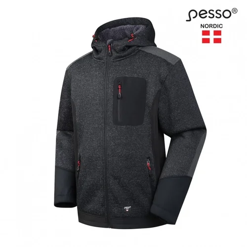 Pašiltintas Pesso OREGON džemperis, pilkas/juodas - XL image 2
