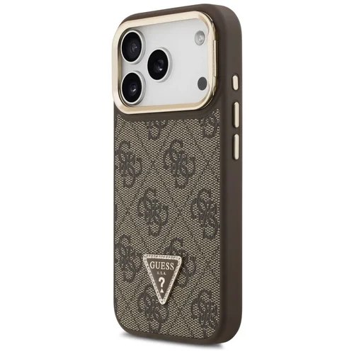 Guess 4G PU Triangulo MagSafe dėklas iPhone 17 Pro, rudas image 2