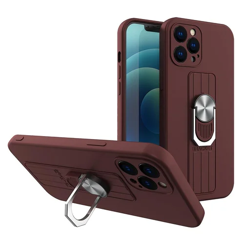 Ring Case silikoninis dėklas iPhone 13 Pro, rudas image 1