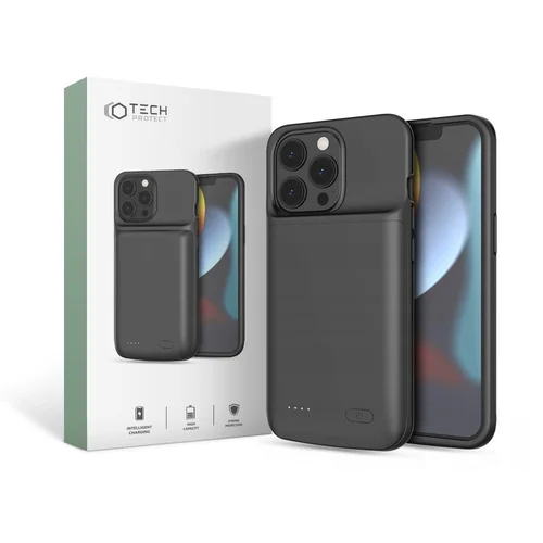 Tech-Protect PowerCase iPhone 13 / 13 Pro dėklas, 4800 mAh, juodas image 1