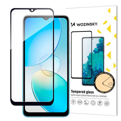 Wozinsky Infinix Hot 12i juodas stiklas su rėmeliu image 1