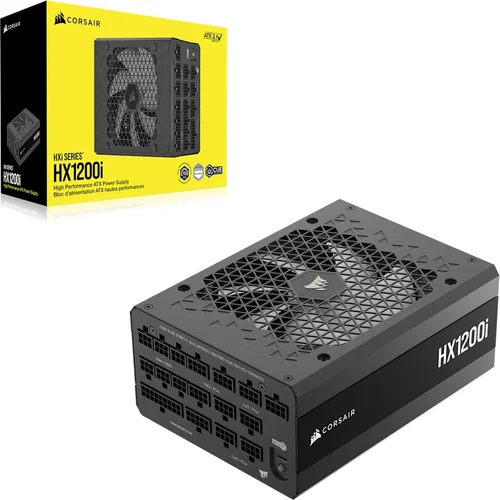 Corsair HX1200 1200 W ATX maitinimo šaltinis, juodas image 2