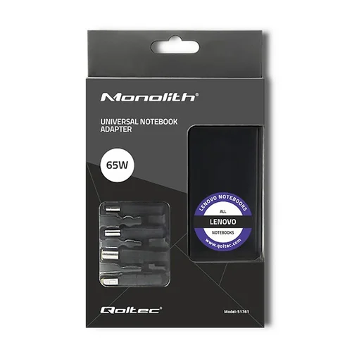 Qoltec 51761 65 W adapteris Lenovo, 4 kištukai image 3