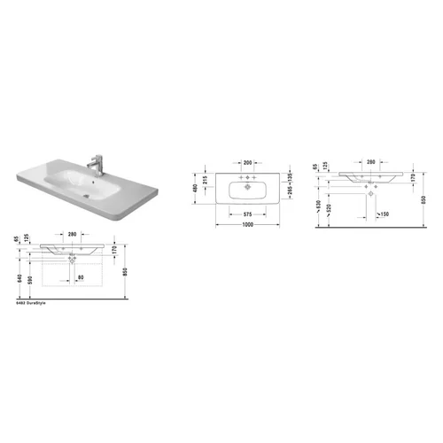 Duravit DuraStyle 100 cm praustuvas 2320100000 image 2