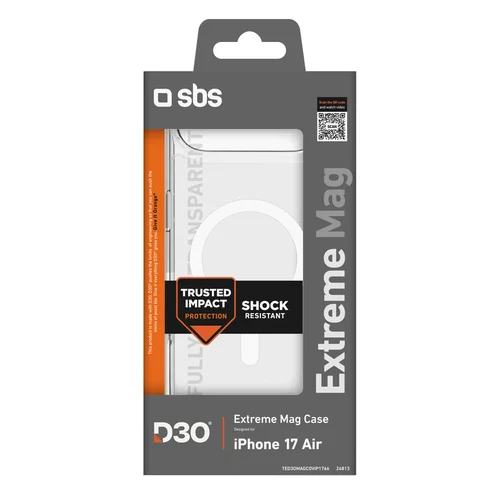 SBS Extreme Mag D3O dėklas iPhone 17 Air, skaidrus image 2