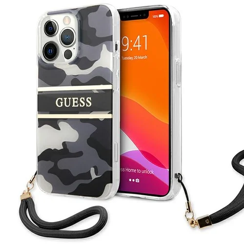 Guess GUHCP13XKCABBK dėklas iPhone 13 Pro Max 6,7 col., juodas image 1