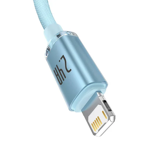 Baseus Crystal Shine USB kabelis 2 m, mėlynas image 3