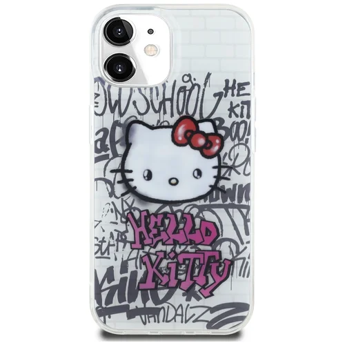 Hello Kitty IML grafiti dėklas iPhone 15, baltas image 3