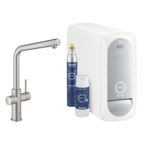 GROHE Blue Home maišytuvas su aušintuvu, L snapas, juodas matinis image 1