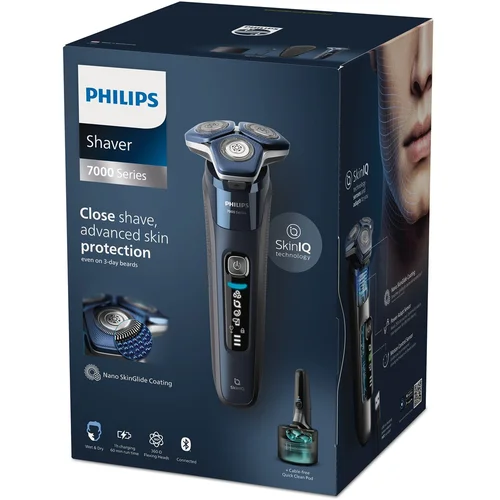 Philips Series 7000 S7885/50 rotacinis skustuvas, juodas ir mėlynas image 3