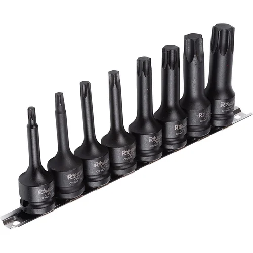 Richmann Smūginiai TORX antgaliai 1/2" T30-T80 8 vnt image 2