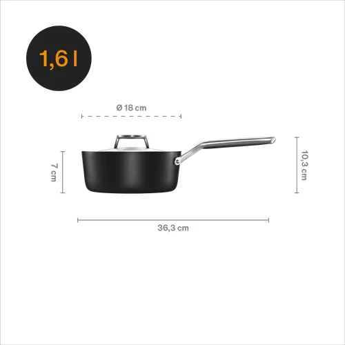 Fiskars Taiten 1,6 L puodas, viena rankena image 3
