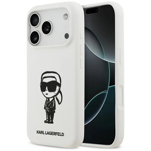 KARL LAGERFELD KLHMP17LSKIGROH dėklas iPhone 17 Pro, baltas image 1