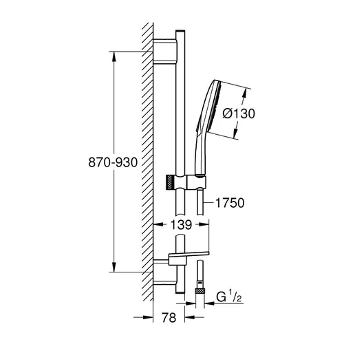 Grohe RAINSHOWER SMARTACTIVE 130 III 900mm image 3