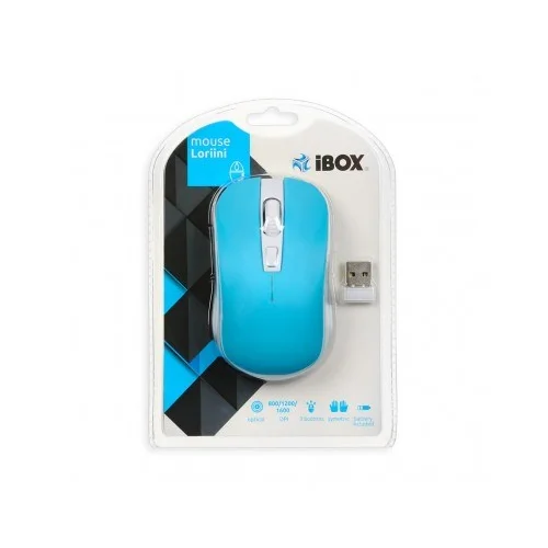 iBox LORIINI belaidė optinė pelė 1600 DPI, mėlyna image 3