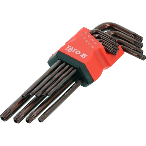 YATO YT-05680 Torx Security raktų rinkinys T10–T50, 9 vnt. image 1
