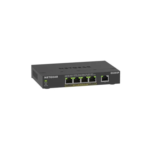 NETGEAR GS305Pv3 5 prievadų PoE jungiklis, juodas image 1